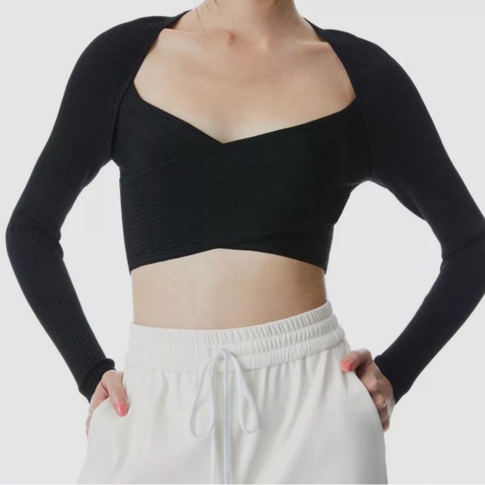 Alice + Olivia cross crop top